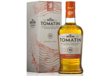 Tomatin unveils new 10 Year Old Single Malt bourbon matured whisky A bottle of Tomatin 10 Year Old Single Malt Bourbon Matured Whisky with its outer case next to it.