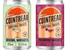 Cointreau launches two RTD Margarita cans Pack shots of Cointreau Margarita cans including Original Margarita and Passionfruit Margarita.