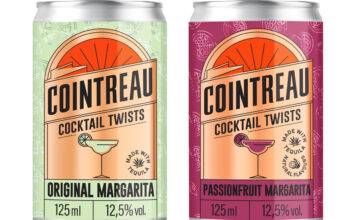 Cointreau launches two RTD Margarita cans Pack shots of Cointreau Margarita cans including Original Margarita and Passionfruit Margarita.