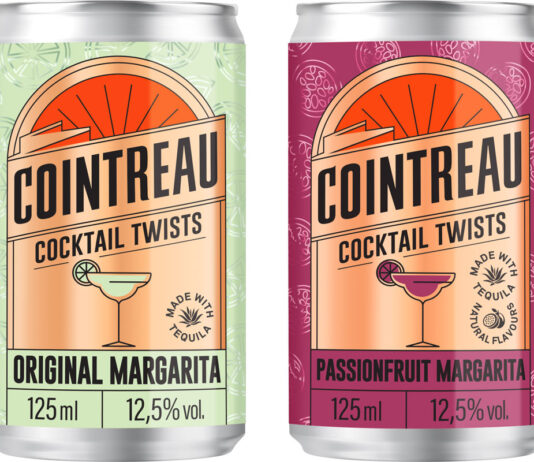 Cointreau launches two RTD Margarita cans Pack shots of Cointreau Margarita cans including Original Margarita and Passionfruit Margarita.