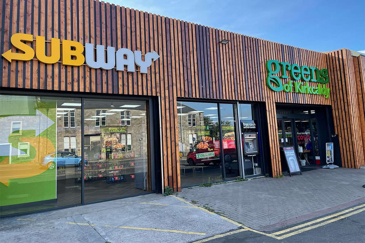 Exterior shot of Greens of Kirkcaldy.