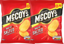 KP Snacks plugs flavour gap with McCoy’s Salted PMP Pack shots of McCoy's Salted £1.25 PMP packs.
