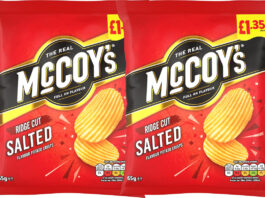 KP Snacks plugs flavour gap with McCoy’s Salted PMP Pack shots of McCoy's Salted £1.25 PMP packs.