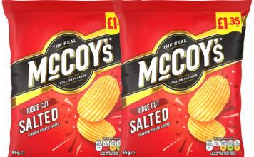 KP Snacks plugs flavour gap with McCoy’s Salted PMP Pack shots of McCoy's Salted £1.25 PMP packs.
