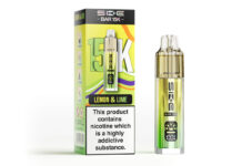 SKE unveils first ever 15,000 puff vape range Pack shot of SKE 15k Lemon & Lime with a refill of the variant standing outside its outer box.