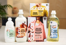 Surcare unveils rebrand across its suite of laundry products Pack shots of the 2025 redesign for Surcare including Washing Up Liquid, Fabric Softener, Non Bio Washing Powder, Non Bio Laundry Capsules and Non Bio Laundry Liquid.