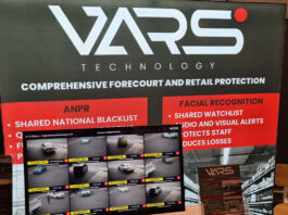 VARS Technology awarded DVLA access to combat drive-offs A VARS Technology stands with its signage behind a table that has a computer screen showing examples of drive-offs happening at forecourt stations.