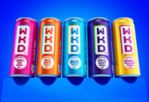 WKD gears up for massive 30th anniversary year Cans of WKD are lined up against a blue background including Cherry Ice, Iron Brew, Blue, Purple Grape and Orange & Passionfruit.