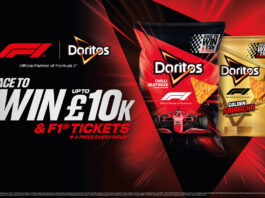 Doritos drives up sales with Formula 1 promotion Advert for the collaboration between Doritos and F1 offering consumers the chance to win up to ÂŁ10,000 with pack shots of Doritos Chilli Heatwave and Doritos Golden Sriracha.