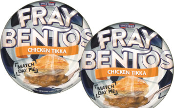 Fray Bentos kicks off new Chicken Tikka Match Day Pie Pack shots of Fray Bentos Chicken Tikka Match Day Pie.