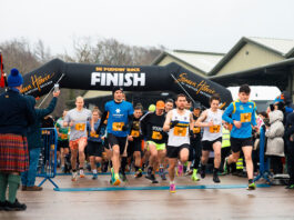 Simon Howie’s Puddin’ Race hailed as a Burns Night success A group of people taking part in the Simon Howie Puddin Race 5k run on Burns Night.