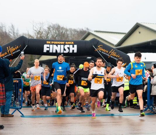 Simon Howie’s Puddin Race hailed as a Burns Night success A group of people taking part in the Simon Howie Puddin Race 5k run on Burns Night.