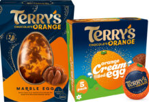 Terry’s Chocolate unveils orange filled Easter range Pack shot of the Terry's Chocolate Orange Marble Egg, Terry's Chocolate Orange Cream Filled Egg Five Pack and Terry's Chocolate Orange Cream Filled Egg single.
