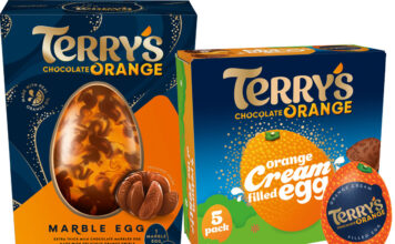 Terry’s Chocolate unveils orange filled Easter range Pack shot of the Terry's Chocolate Orange Marble Egg, Terry's Chocolate Orange Cream Filled Egg Five Pack and Terry's Chocolate Orange Cream Filled Egg single.