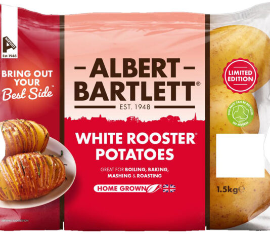 Albert Bartlett launches White Rooster Potatoes Pack shot of Albert Bartlett White Rooster Potatoes.