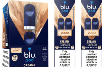Imperial Brands launches Creamy Tobacco Blu vape pods Pack shots of Creamy Tobacco Blu pods.