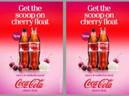 Coca-Cola unveils new Cherry Float flavour Advert for the Coca-Cola Cherry Float launch featuring a bottle of Coca-Cola Original Taste Cherry Float and Coca-Cola Zero Sugar Cherry Float.