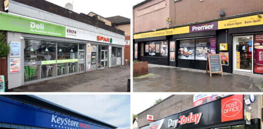 Scottish convenience remains in growth ahead of the UK Exterior image of Spar Renfrew, Premier Broadway Convenience Store, KeyStore Kilmacolm Road and Day-Today Anniesland.