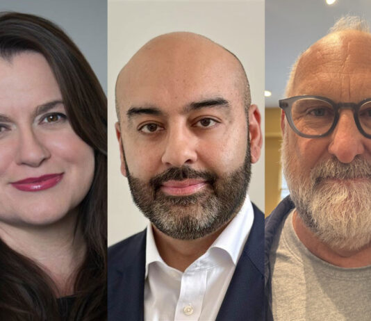 DRS prep advances with new hires at Exchange for Change Head shots of Kate McFerran, Rehan Akram and Trevor Gordon.