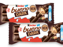 Kinder Bueno Dark delivers on dark chocolate demand Pack shots of Kinder Bueno Dark bars.