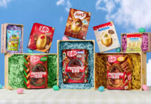 Nestlé cracks open its Easter range for 2026 Image featuring the line up for Nestlé's 2026 Easter selection including Rowntree's Randoms Egg-Venture sharing bag, KitKat Crispy Egg, Aero Egg, Milkybar Egg, Milkybar Easter Friends, KitKat Incredible Marbled Egg Hazelnut, KitKat Chunky Funky Incredible Egg and KitKat Incredible Marbled Egg Salted Caramel.