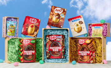 Nestlé cracks open its Easter range for 2026 Image featuring the line up for Nestlé's 2026 Easter selection including Rowntree's Randoms Egg-Venture sharing bag, KitKat Crispy Egg, Aero Egg, Milkybar Egg, Milkybar Easter Friends, KitKat Incredible Marbled Egg Hazelnut, KitKat Chunky Funky Incredible Egg and KitKat Incredible Marbled Egg Salted Caramel.