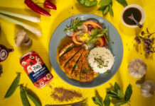 New look brings Potts’ tins to the forefront A plate of Katsu Curry is next to a Potts' can of the curry sauce with ingredients lying around the pair of them.