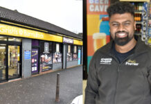 Girish’s Barmulloch store is set to change to Costcutter Exterior image of Premier Girish's @ Barmulloch and a photo of Girish Jeeva, owner of the store.