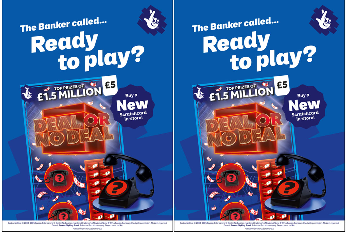 Promotional image for the Deal or No Deal National Lottery Scratchcard.