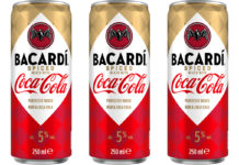 CCEP grows Bacardí & Coca-Cola range with Spiced variant Pack shots of Bacardí Spiced & Coca-Cola cans.