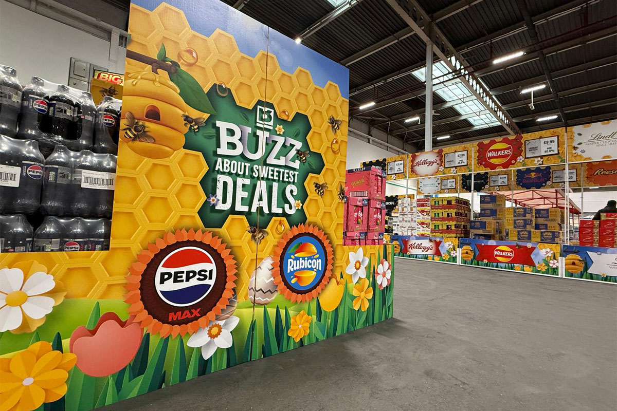 Interior depot image of Bestway's 'Buzz About the Sweetest Deals' Easter 2026 campaign.