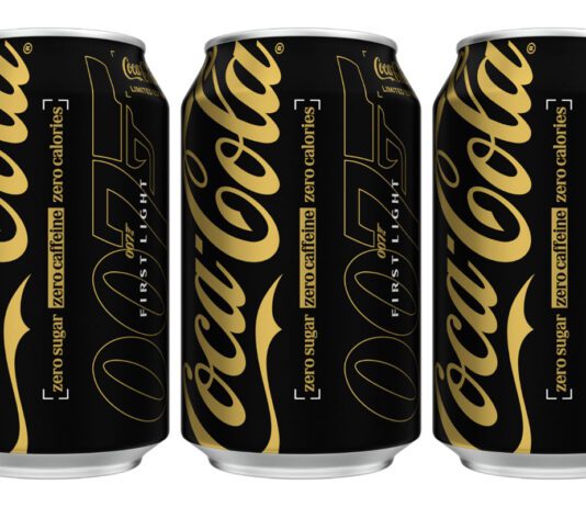 Coca-Cola Zero Caffeine Free hits UK with 007 First Light promo Cans of Coca-Cola Zero Sugar Caffeine Free with on-pack promotion for 007 First Light.