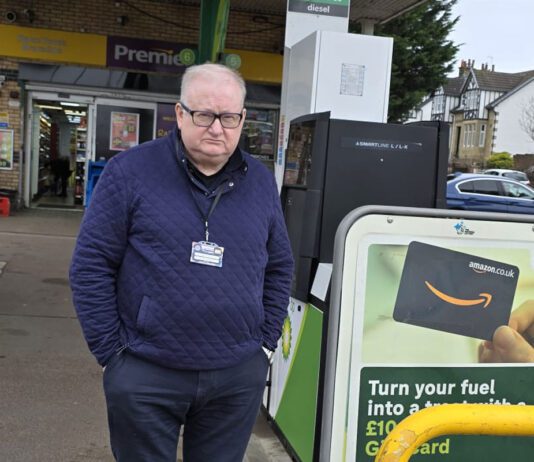 RaceTrack slams police for drive-offs reporting confusion Derek Paton, manager at Premier RaceTrack Pitstop Crowwood, stands in the middle of the store's forecourt.
