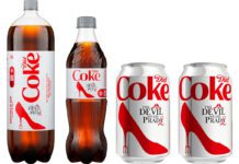 Diet Coke debuts new Devil Wears Prada 2 design Pack shots of two litre Diet Coke bottle, Diet Coke 500ml bottle and 330ml Diet Coke cans with the Devil Wears Prada 2 on-pack promotion.