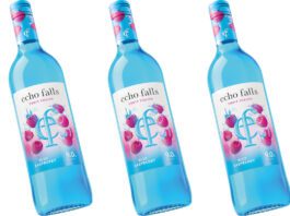 Echo Falls pours out new Blue Raspberry wine Pack shots of Echo Falls Blue Raspberry wine.