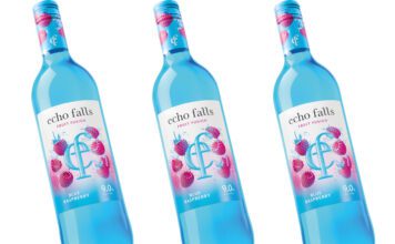 Echo Falls pours out new Blue Raspberry wine Pack shots of Echo Falls Blue Raspberry wine.