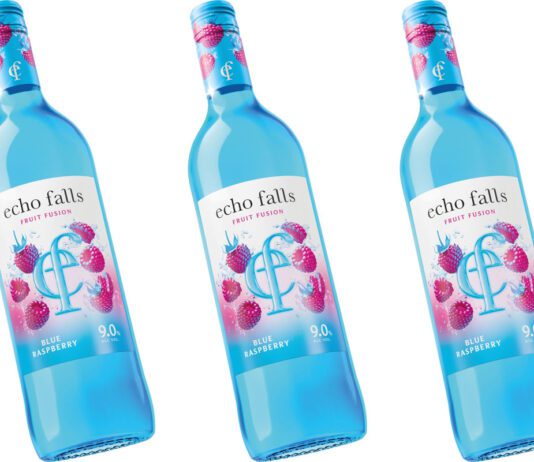 Echo Falls pours out new Blue Raspberry wine Pack shots of Echo Falls Blue Raspberry wine.