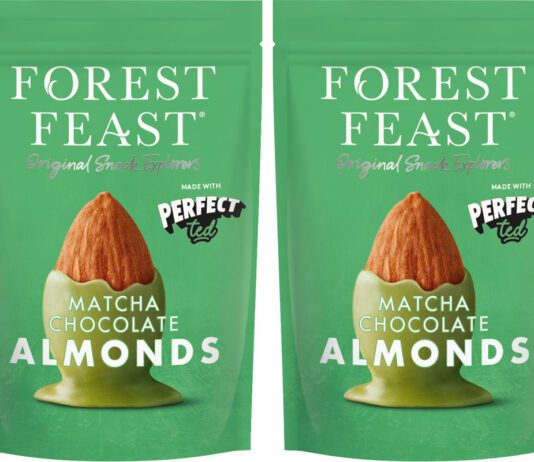 Forest Feast rolls out new Matcha Chocolate Almonds Pack shots of Forest Feast Matcha Chocolate Almonds.