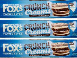 Fox’s rolls out new Chocolate & Vanilla Crunch Creams Pack shots of Fox's Crunch Creams Chocolate & Vanilla.