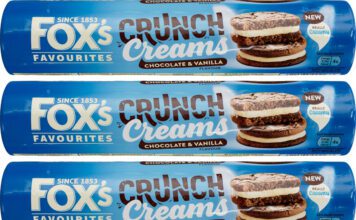Fox’s rolls out new Chocolate & Vanilla Crunch Creams Pack shots of Fox's Crunch Creams Chocolate & Vanilla.