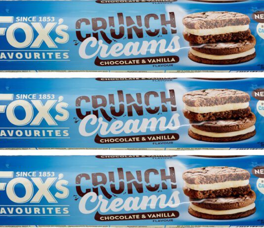 Fox’s rolls out new Chocolate & Vanilla Crunch Creams Pack shots of Fox's Crunch Creams Chocolate & Vanilla.