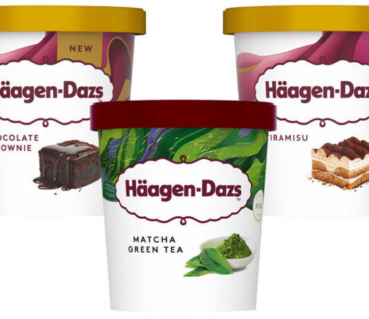 Häagen-Dazs shakes up freezers with three new ice creams Pack shots of Häagen-Dazs ice cream tubs in Chocolate Brownie, Matcha Green Tea and Tiramisu flavours.
