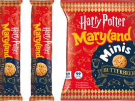 Maryland unveils Harry Potter inspired Butterbeer Cookies Pack shots of Maryland Harry Potter Butterbeer Cookies standard roll wrap and Minis format.