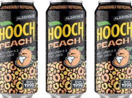 Hooch builds range with new Peach flavour Pack shots of Hooch Peach 440ml cans.