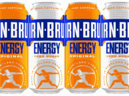 Irn-Bru Energy returns to store shelves Pack shots of Irn-Bru Energy and Irn-Bru Energy Zero Sugar.