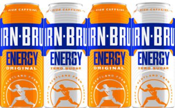 Irn-Bru Energy returns to store shelves Pack shots of Irn-Bru Energy and Irn-Bru Energy Zero Sugar.