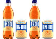 Irn-Bru Ice Cream flavour returns to store shelves Pack shots of Irn-Bru Ice Cream 330ml cans and 500ml bottles.