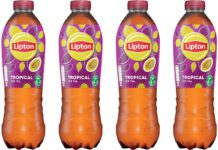 Lipton brings in the sun with Tropical Ice Tea drink Pack shots of Lipton Tropical Iced Tea bottles.
