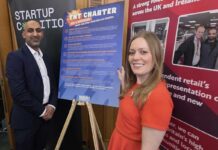 Calls to tackle energy costs Retailer Kaual Patel with Labour MP Sarah Edwards at the launch of the Trust and Transparency Energy Charter.