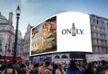 Peroni unveils new campaign inspired by Italy Image of the Peroni 'Only Peroni' campaign in Picadilly Circus in London.